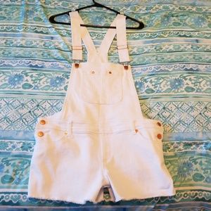 Tinseltown White Short Overrals